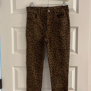 American Eagle Leopard super high rise jegging